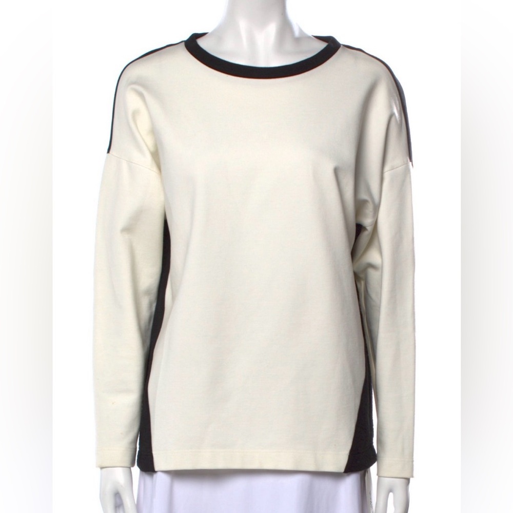 Akris Punto Black and White Contrast Colorblock Women’s Sweater Size US 10